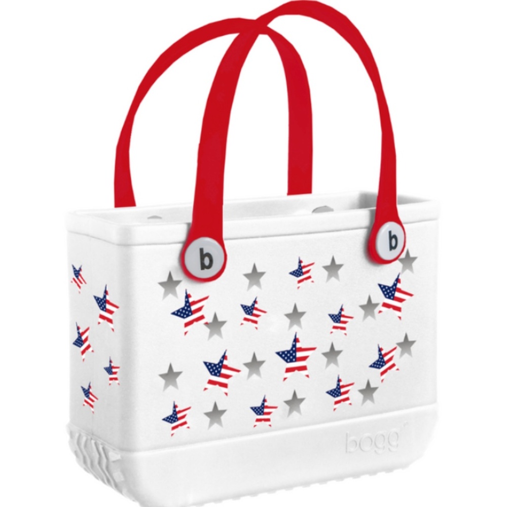NWT Limited Edition Bitty Bogg® Bag (smallest) in Star Spangled w/star holes